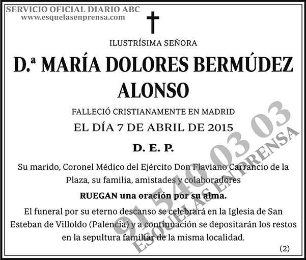 María Dolores Bermúdez Alonso